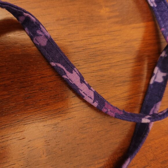 Vera Bradley Paisley Amethyst Key Clip Lanyard Like New - Picture 3 of 4